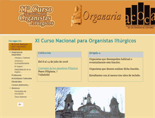 Tablet Screenshot of cursonacionalorganistasliturgicos.es